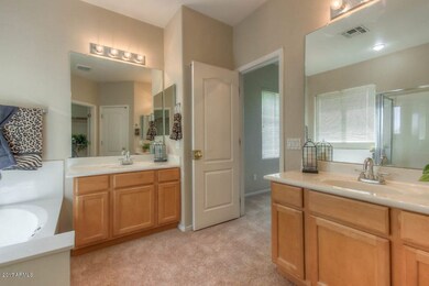 Master bathroom with separate sinks