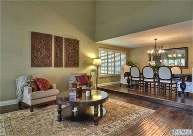 Living room and formal dining room