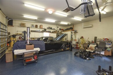 Interior shot of detached garage.