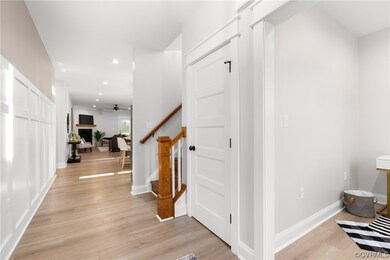 Corridor featuring light hardwood / wood-style flo