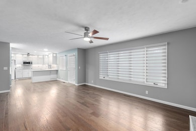 family room looking into kitchen