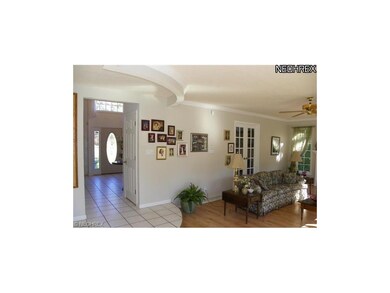 View of great room & entry from eating area
