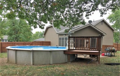 Pool with new liner in 2018. Lounging deck and pri