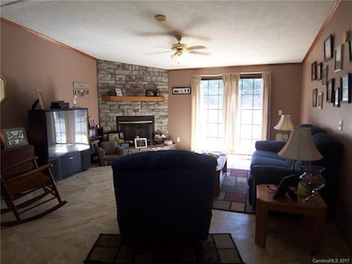 Living Room w/stone fireplace