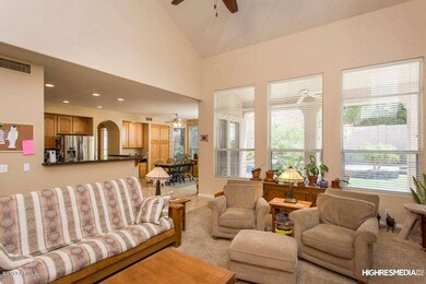 Family room adjacent to kitchen