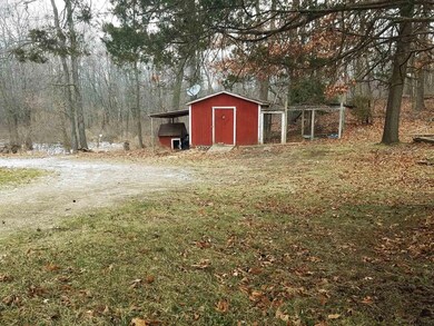 Rear yard and garden shed.