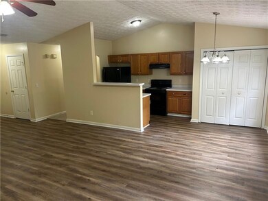 dining area into kitchen