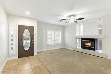 Foyer entrance and formal living area