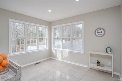 Large Breakfast nook with ample light from the num