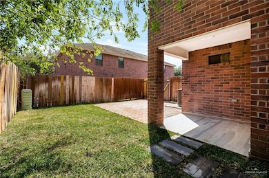 View of yard with a patio area, cooling unit, and a fenced backyard