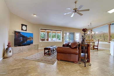 Lovely fireplace behind the TV