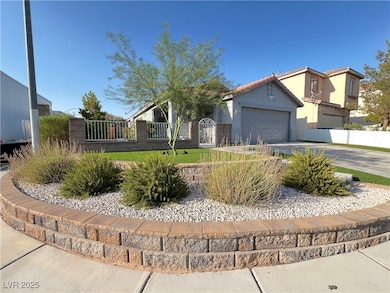 View of front of property with an attached garage,