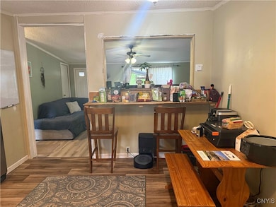 eat in kitchen, connected to living rooom
