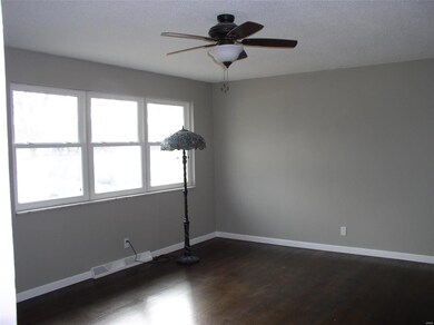 Refinished hardwood floors.