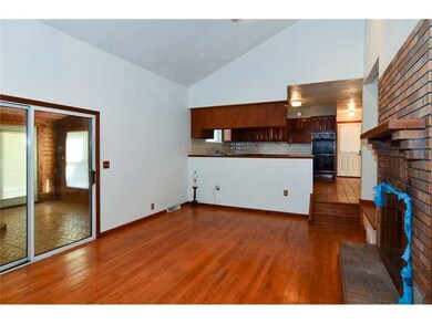 Living Room. Sunken Living Room great hardwood flo