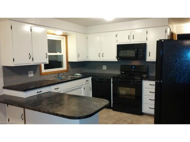 New stove and refrigerator and new vinyl flooring