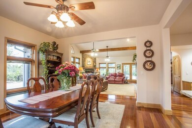 Dining open to kitchen and great room