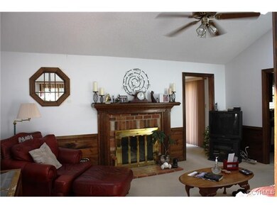 Family room with gas fireplace, vaulted ceiling, c