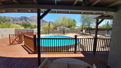 Huge covered patio and pool area