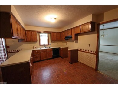 Spacious eat-in kitchen.
