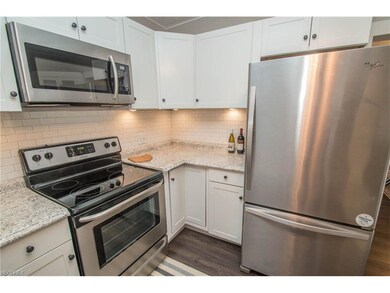 Remodeled kitchen with new cabinets, under cabinet