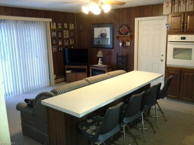 Kitchen view into family room.