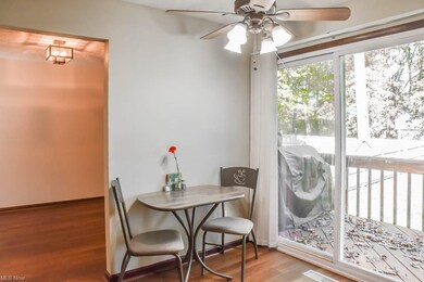 Dinette with sliding doors to the deck.