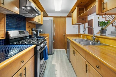 LVT flooring in kitchen.