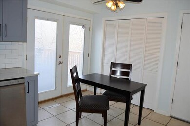 Large oversized pantry behind table. Walk out to l