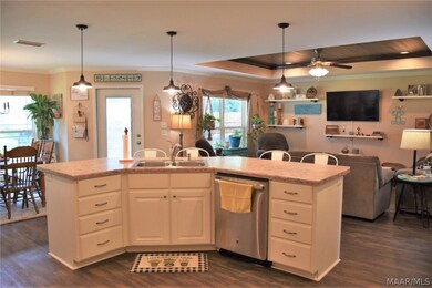Kitchen view to family room.  Wonderful open conce