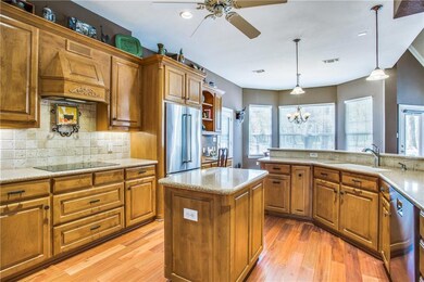 View of kitchen upon entering through the dining r