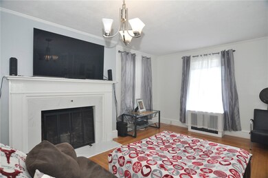 Living room with fireplace