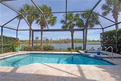 Screened lanai has a picture frame window that ove