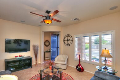 Plantation shutters throughout