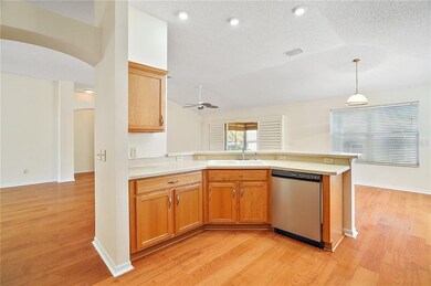 Generous breakfast bar with double sinks