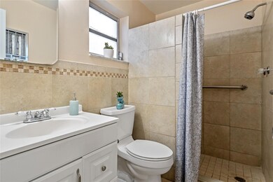 Large step in all tiled shower