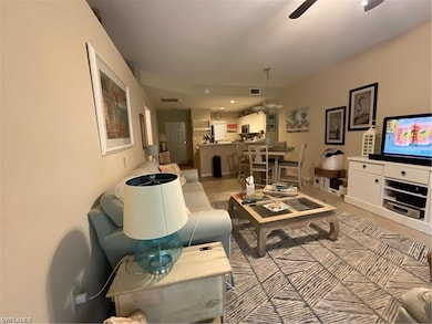 Living room with ceiling fan