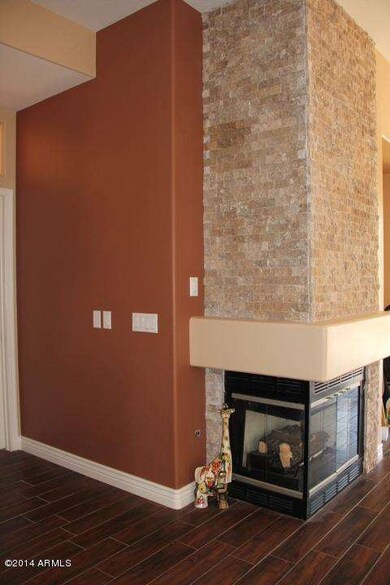 Fireplace side view
