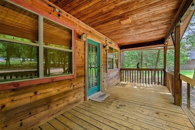 View of wooden deck