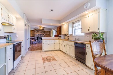 Ceramic tile, fresh paint, new cabinet hardware