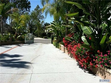The private driveway with an automatic gate. Space