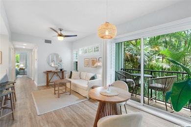 Lanai off the living/dining area - beautiful green