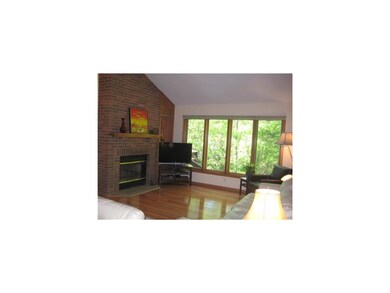 Great Room. Brick fireplace can burn wood or has a