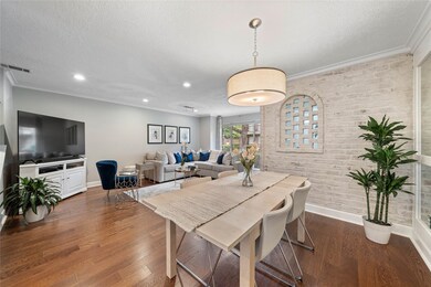 The adjoined living and dining spaces allow for co
