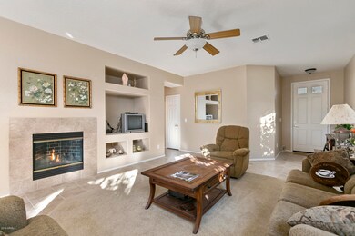 Cozy fireplace