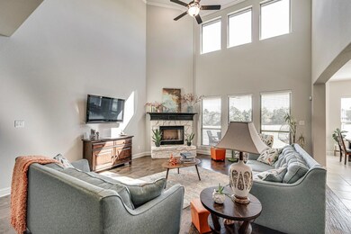 Wow, look at the high ceiling with  crown molding 