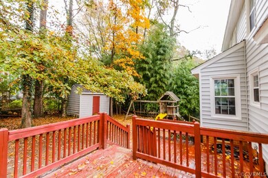 REAR EXTERIOR W/ 2 LEVEL DECK, DETACHED SHED