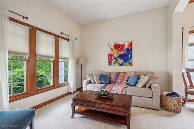 View of carpeted living room