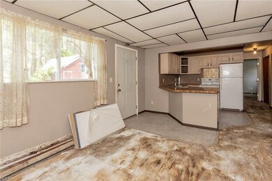 Upper unit Living area into kitchen