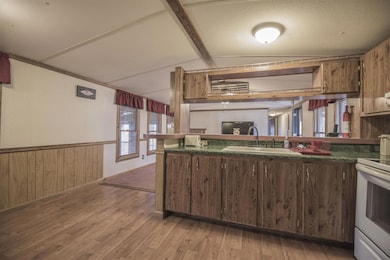 Kitchen looking in to the living room. 
